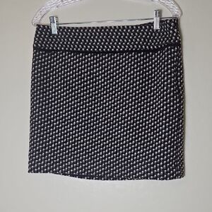LOFT Black and White Textured Pencil Skirt